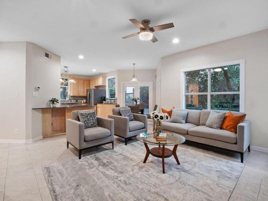 Dining room, Interior, Kitchen, Living room, Pendant Lights, Recessed Lighting
