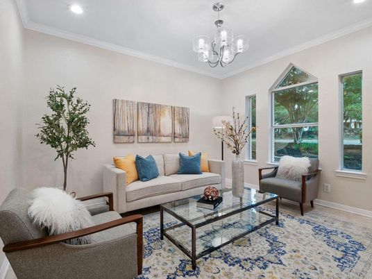 Chandelier, Interior, Living room, Recessed Lighting, Wood Texture Flooring