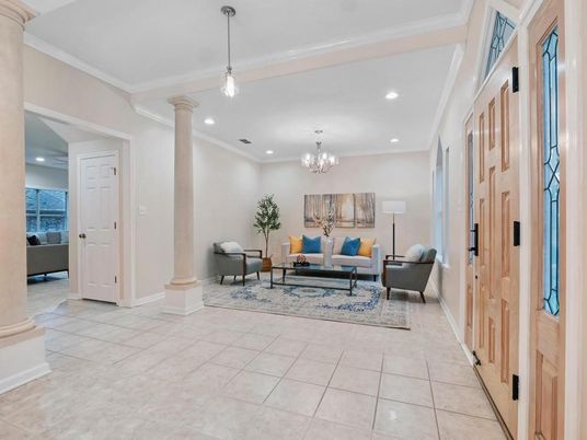 Chandelier, Interior, Living room, Recessed Lighting