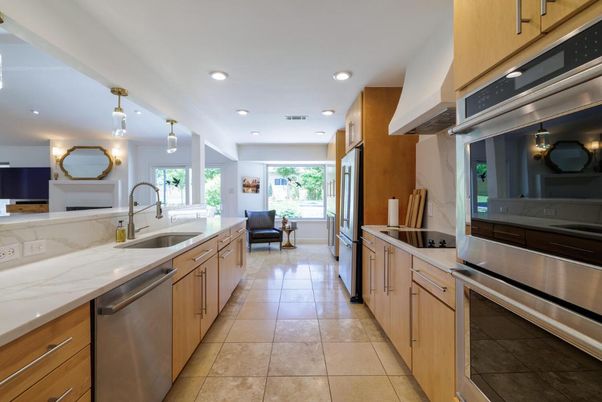 Interior, Kitchen, Recessed Lighting, Stainless Steel Appliances