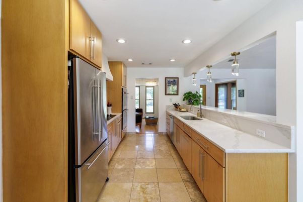 Interior, Kitchen, Recessed Lighting, Stainless Steel Appliances