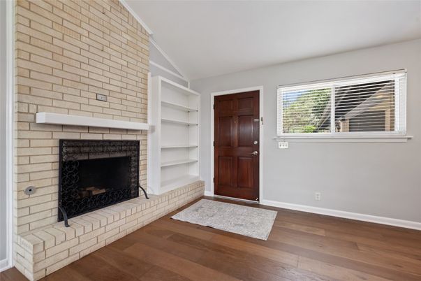 Fireplace, Interior, Wood Texture Flooring
