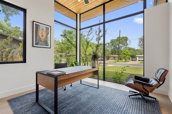 Home Office, Interior, Wooden Ceilings, Wood Texture Flooring