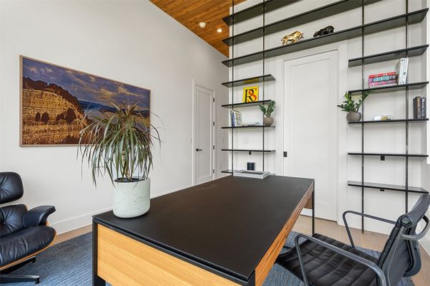 Home Office, Interior, Recessed Lighting, Wooden Ceilings