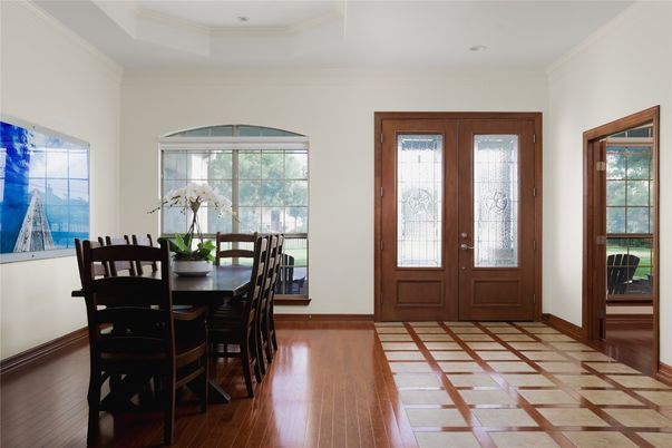Dining room, Interior, Wood Texture Flooring