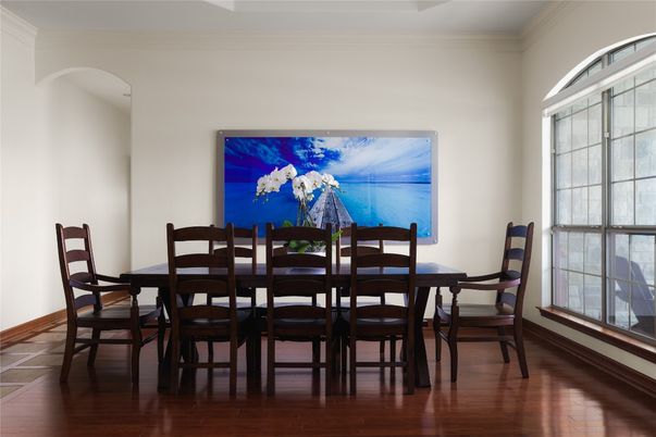 Dining room, Interior, Wood Texture Flooring