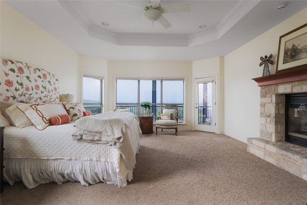 Bedroom, Fireplace, Interior, Recessed Lighting