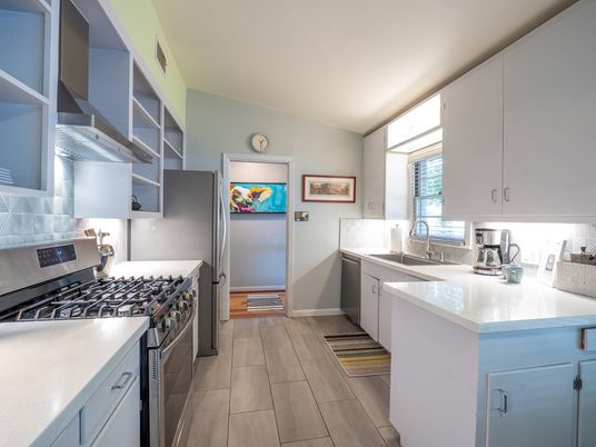 Interior, Kitchen, Wood Texture Flooring