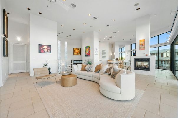 Fireplace, Interior, Living room, Recessed Lighting