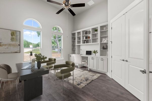 Home Office, Interior, Wood Texture Flooring