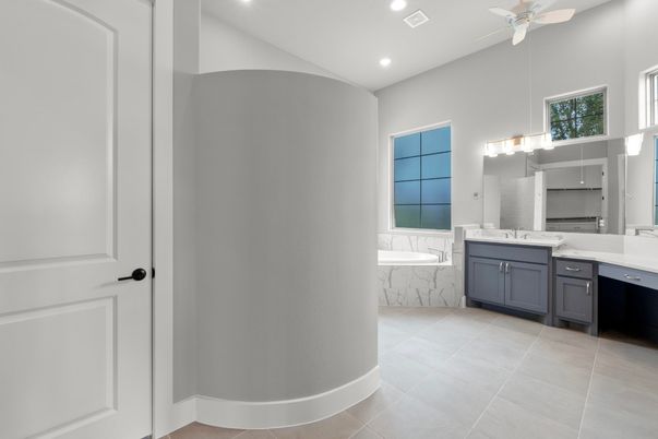 Bathroom, Dual Sink Vanities, Interior, Recessed Lighting