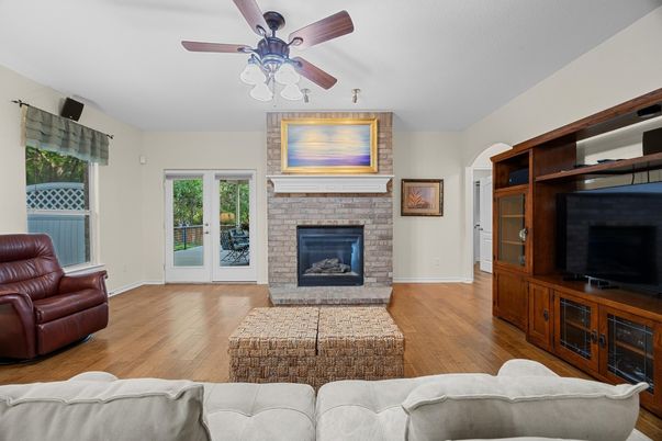 Fireplace, Interior, Living room, Wood Texture Flooring