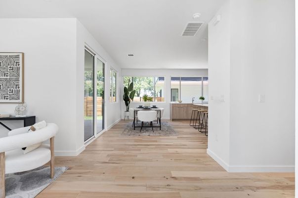 Dining room, Interior, Wood Texture Flooring