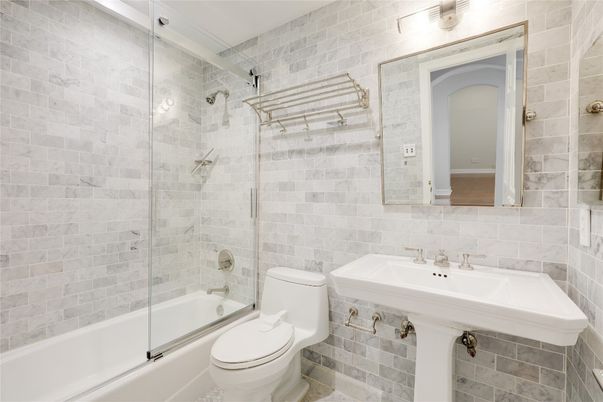 Bathroom, Glass Shower, Interior, Stone Walls