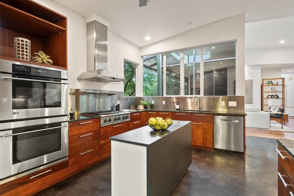 Interior, Kitchen, Recessed Lighting, Stainless Steel Appliances