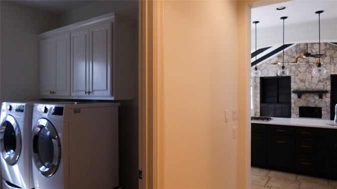 Interior, Pendant Lights, Stone Walls, Washer