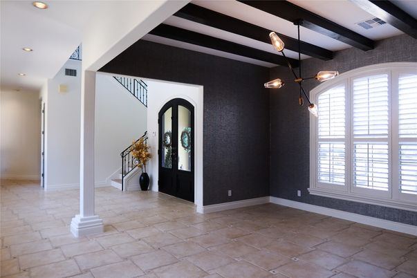 Interior, Pendant Lights, Recessed Lighting, Wooden Beams
