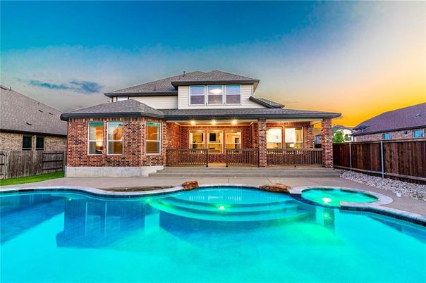 Exterior, Facade, Brick Facade, Pool, Mediterranean