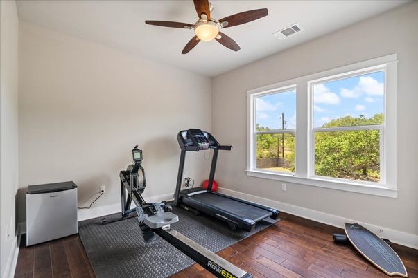Fitness Equipment, Interior, Wood Texture Flooring