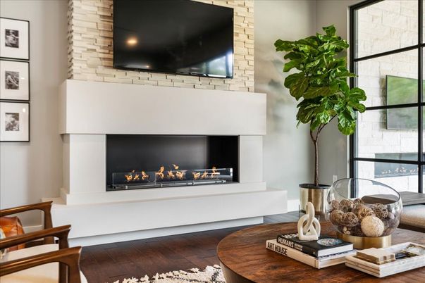 Fireplace, Interior, Wood Texture Flooring