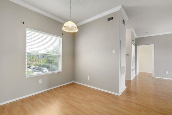 Empty room, Interior, Pendant Lights, Wood Texture Flooring