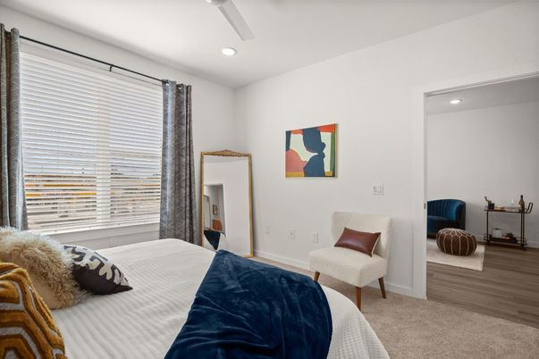 Bedroom, Interior, Recessed Lighting