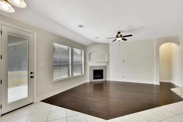 Empty room, Fireplace, Interior, Wood Texture Flooring
