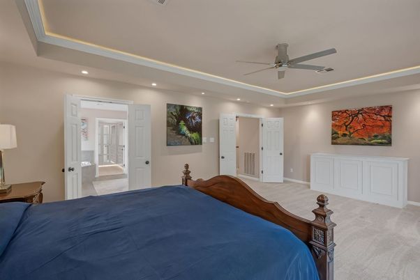Bedroom, Interior, Recessed Lighting