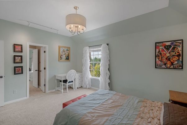 Bedroom, Chandelier, Interior