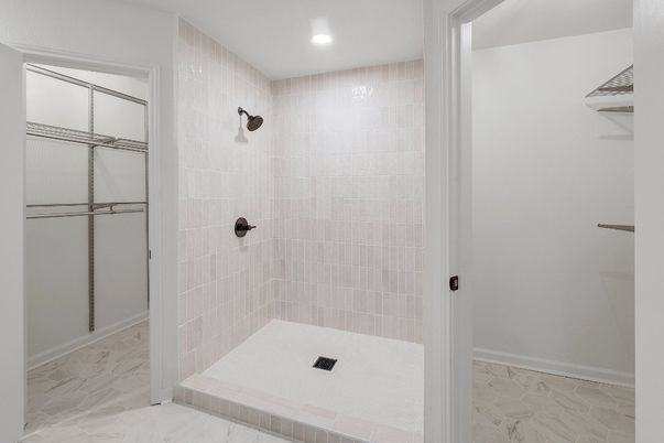 Bathroom, Interior, Marble, Recessed Lighting
