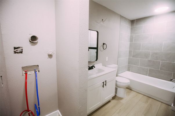Bathroom, Interior, Wood Texture Flooring