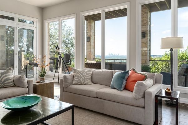 Interior, Living room, Sun Room, Water, Wood Texture Flooring