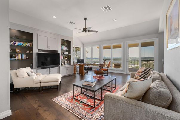Interior, Living room, Recessed Lighting, Water, Wood Texture Flooring