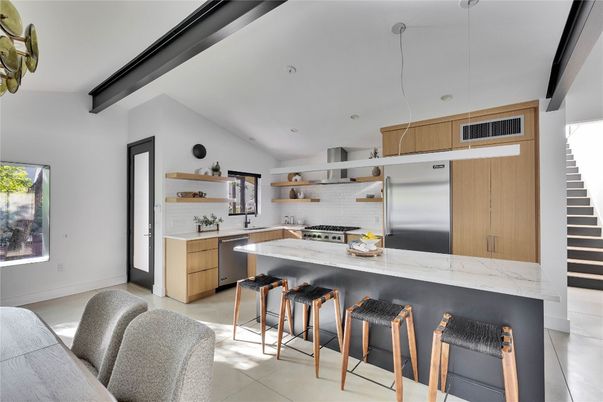 Interior, Kitchen, Pendant Lights, Stainless Steel Appliances