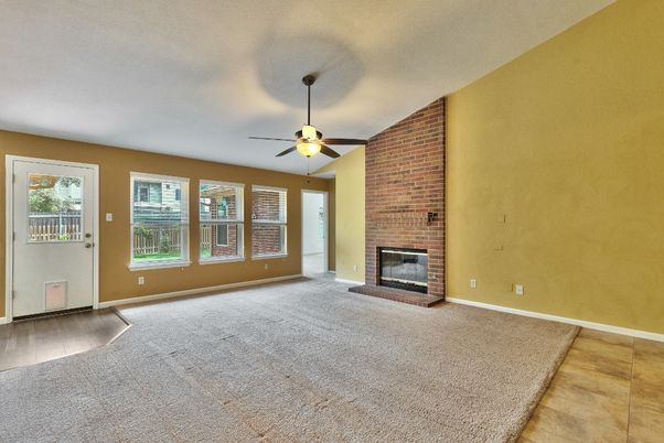 Empty room, Fireplace, Interior, Stone Walls