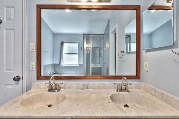 Bathroom, Dual Sink Vanities, Glass Shower, Interior