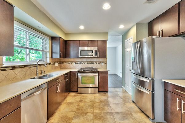 Interior, Kitchen, Recessed Lighting, Stainless Steel Appliances