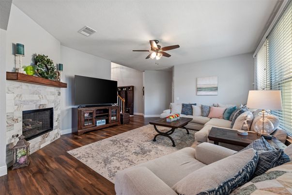 Fireplace, Interior, Living room, Wood Texture Flooring