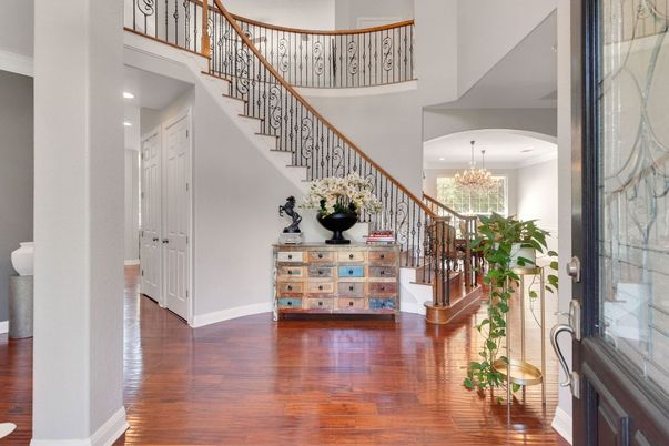 Chandelier, Interior, Recessed Lighting, Wood Texture Flooring