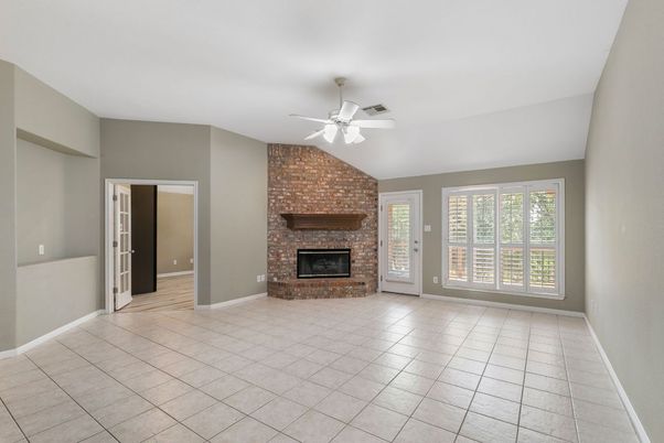 Empty room, Fireplace, Interior, Stone Walls