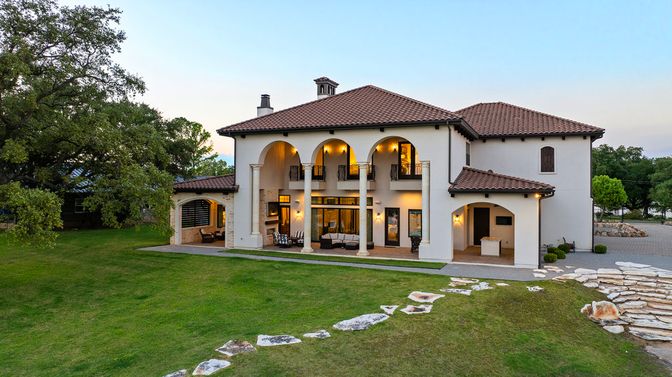 Backyard, Exterior, Facade, Mediterranean