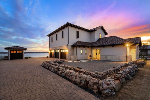 Attached, Backyard, Exterior, Facade, Mediterranean