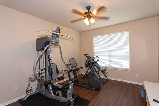 Fitness Equipment, Interior, Wood Texture Flooring