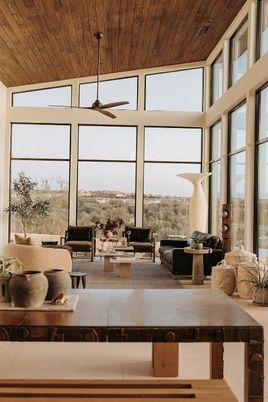 Interior, Living room, Sun Room, Wooden Ceilings