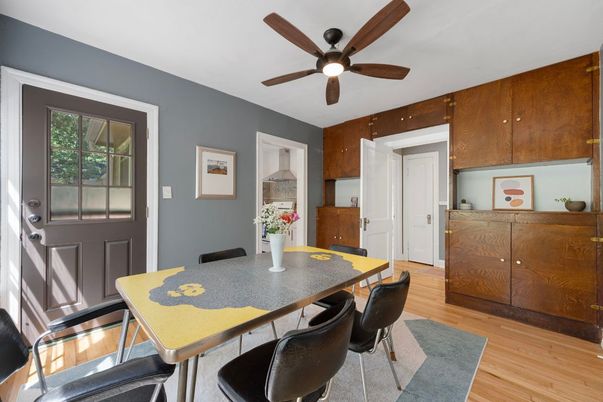Dining room, Interior, Wood Texture Flooring