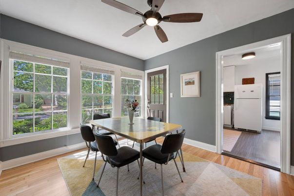 Dining room, Interior, Wood Texture Flooring