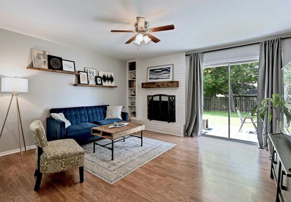 Fireplace, Interior, Living room, Wood Texture Flooring