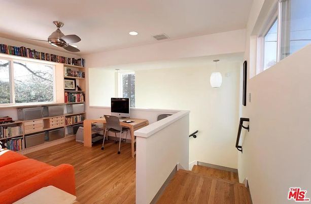 Home Office, Interior, Pendant Lights, Recessed Lighting, Wood Texture Flooring