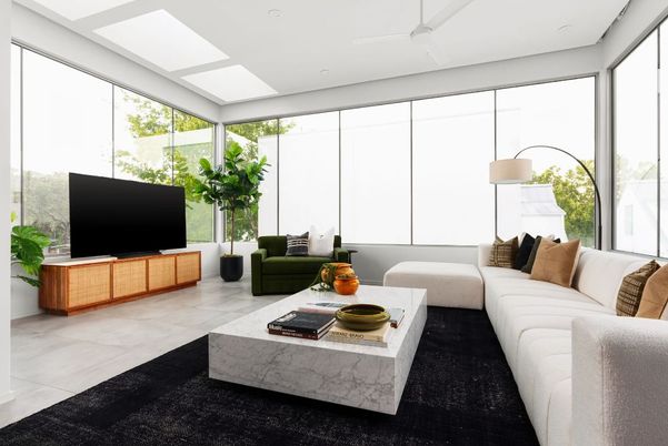 Interior, Living room, Recessed Lighting