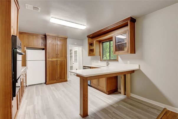 Interior, Kitchen, Wood Texture Flooring
